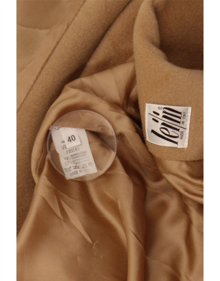 Vintage Γυναικείο Oversized Πανωφόρι IT 40 Small Beige Wool