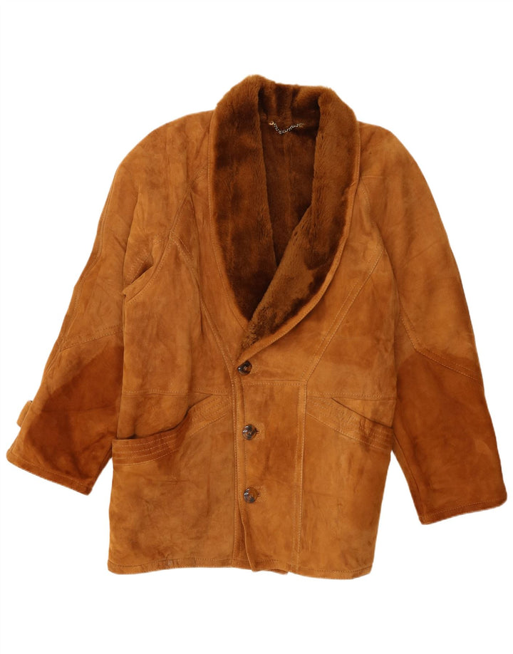 Vintage Ανδρικό Shearling Jacket IT 54 2XL Καφέ