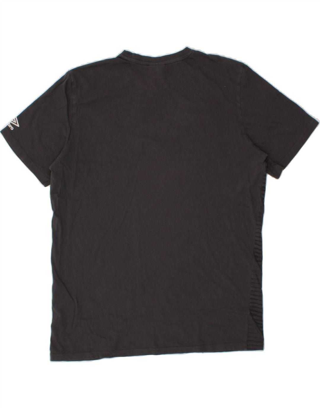 UMBRO Mens T-Shirt Top XL Grey Striped Cotton Vintage Umbro and Second-Hand Umbro from Messina Hembry 