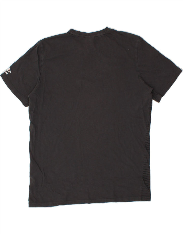 UMBRO Mens T-Shirt Top XL Grey Striped Cotton Vintage Umbro and Second-Hand Umbro from Messina Hembry 