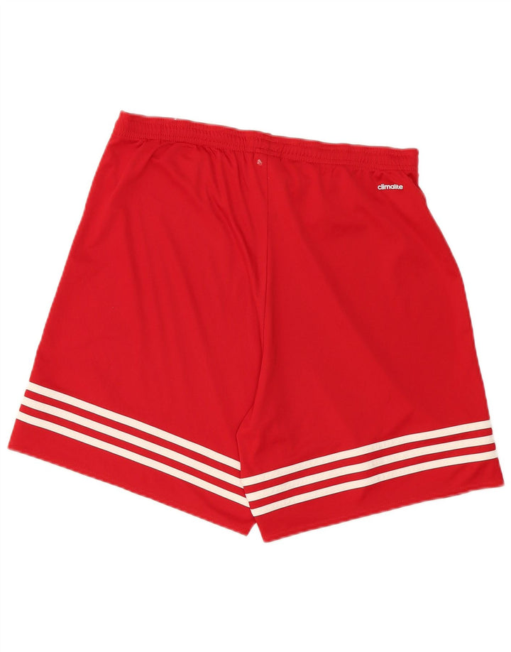 Ανδρικό σορτς Adidas Climalite με μεγάλο κόκκινο πολυεστέρα