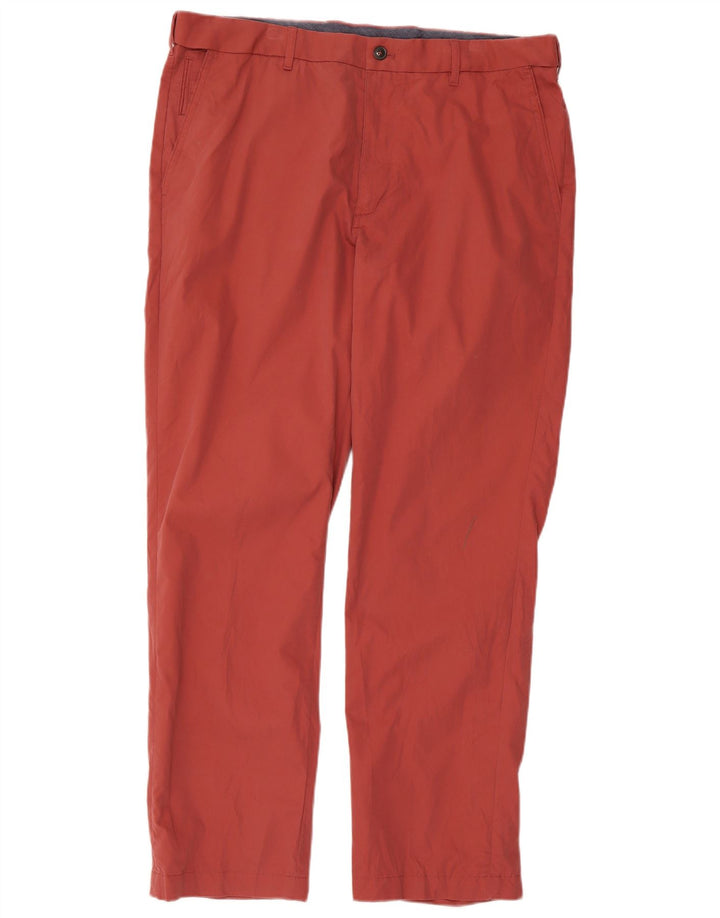Marks & Spencer Ανδρικό παντελόνι Chino με κανονική εφαρμογή μπλε Harbour W38 L31 κόκκινο