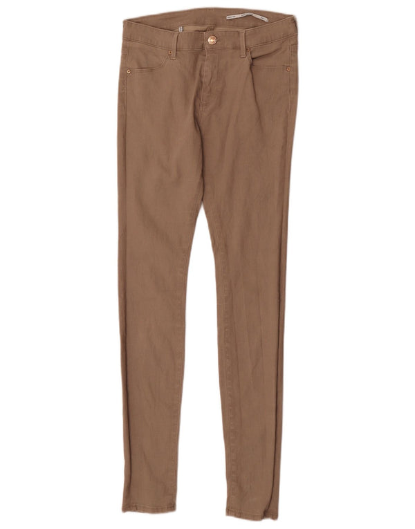 Zara Γυναικείο μεσαίο στενό παντελόνι EU 36 XS W26 L30 Beige