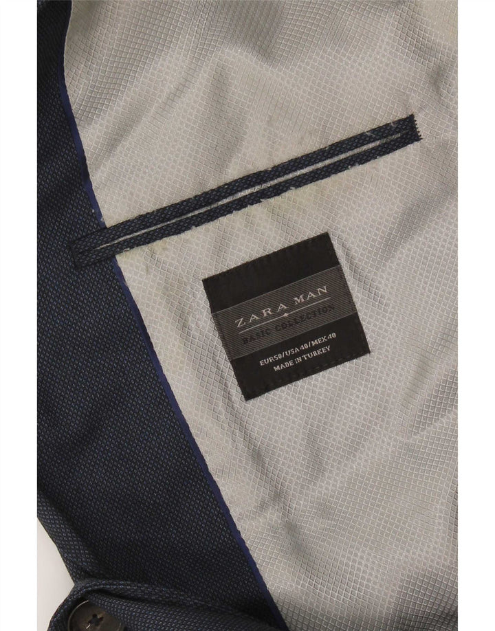 Zara Ανδρικό μπλέιζερ με 2 κουμπιά μπουφάν EU 50 Medium Navy Blue