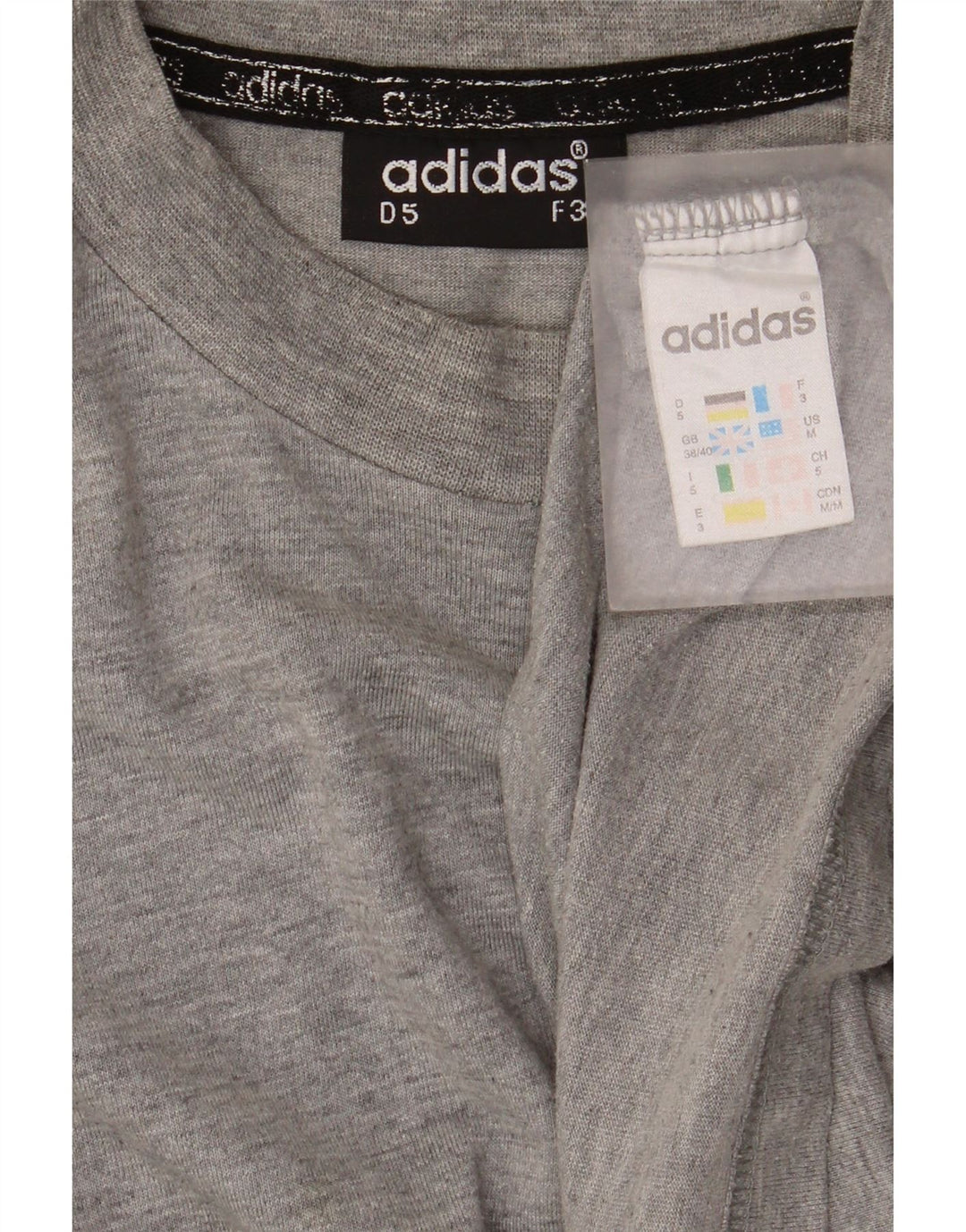 Ανδρικό τοπ Adidas μακρυμάνικο UK 38/40, μεσαίο γκρι βαμβάκι