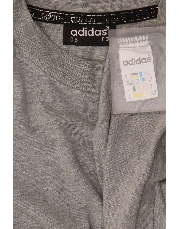 Ανδρικό τοπ Adidas μακρυμάνικο UK 38/40, μεσαίο γκρι βαμβάκι
