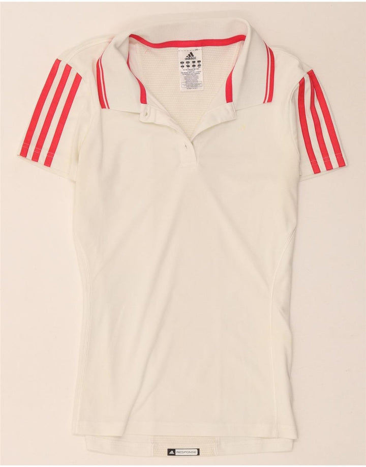 Adidas Γυναικείο Climacool Πόλο Μπλουζάκι UK 14 Μεσαίο λευκό πολυεστέρας