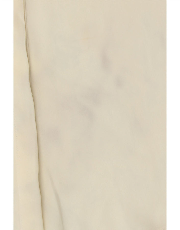 Zara Γυναικείο πουκάμισο Μπλούζα UK 6 XS Off White Polyester