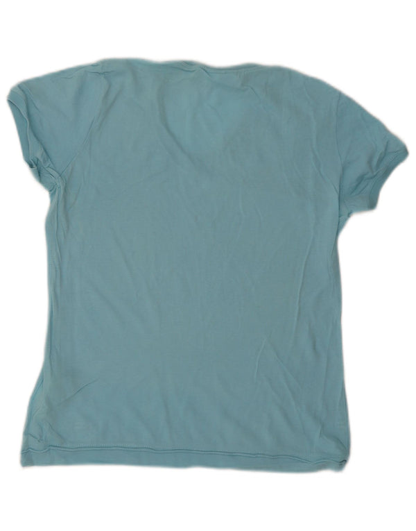 Champion Womens Easy Fit T-Shirt Top UK 12 Medium Blue Cotton
