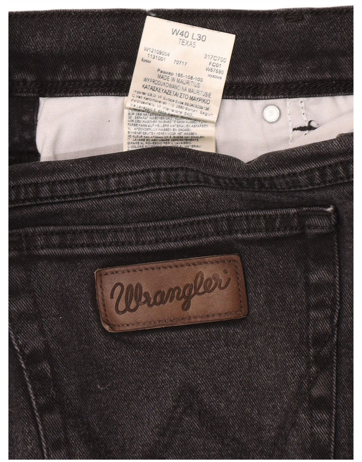 Ανδρικό τζιν Texas Straight Wrangler W40 L30 Γκρι βαμβακερό