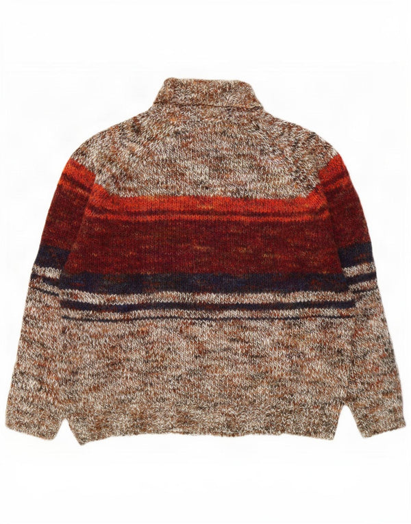 By American Mens Roll Neck Jumper πουλόβερ Medium πολύχρωμο Fair Isle