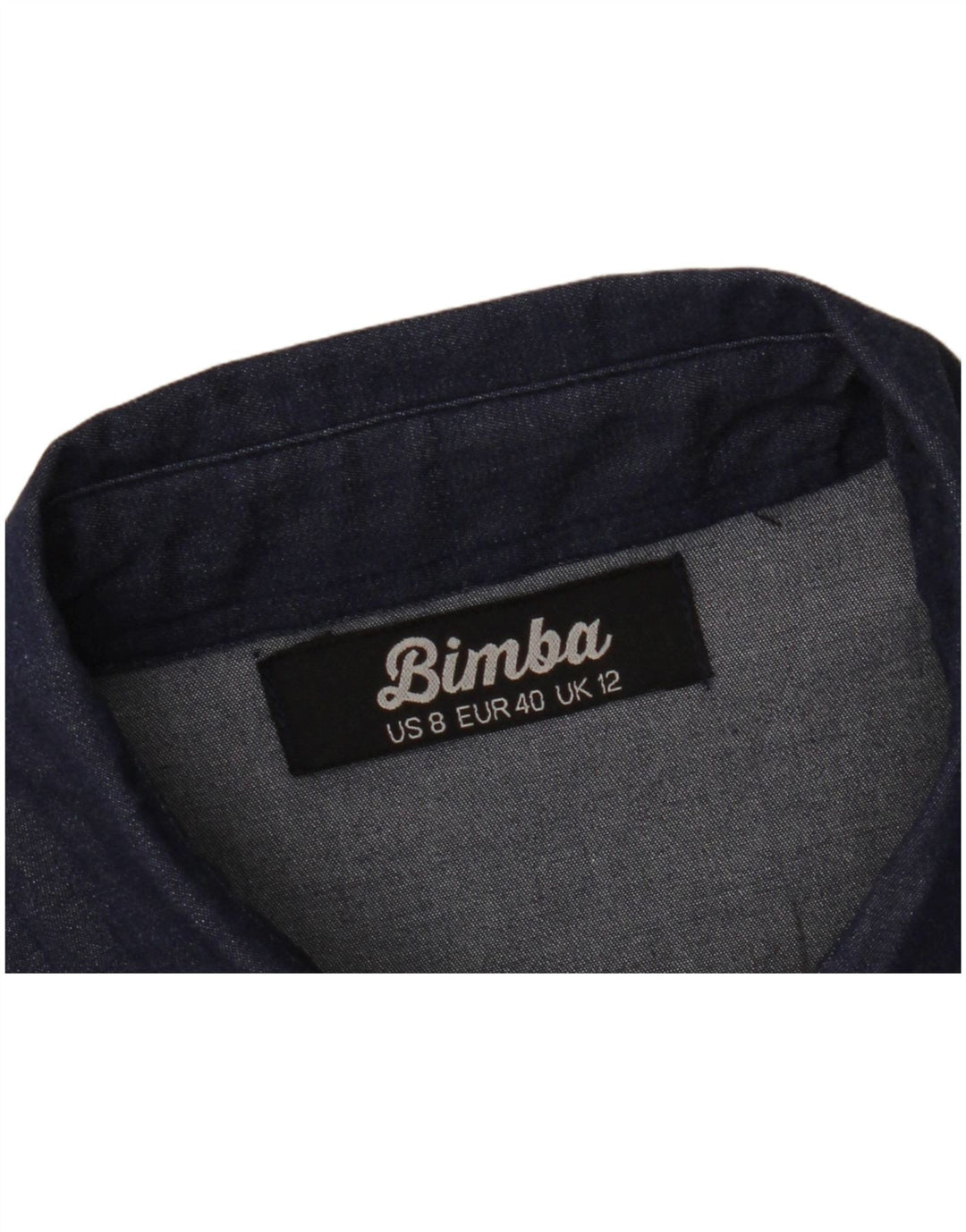 VINTAGE Γυναικείο Αμάνικο Τζιν Φόρεμα UK 12 Medium Navy Blue