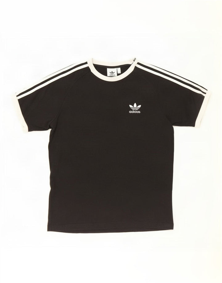 Ανδρικό T-Shirt Adidas Τοπ μεσαίο μαύρο βαμβακερό
