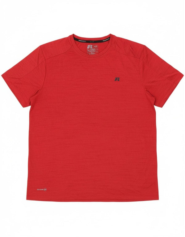 Russell Athletic Ανδρικό T-Shirt Dri-Power Top UK 46/48 XL Red Flecked