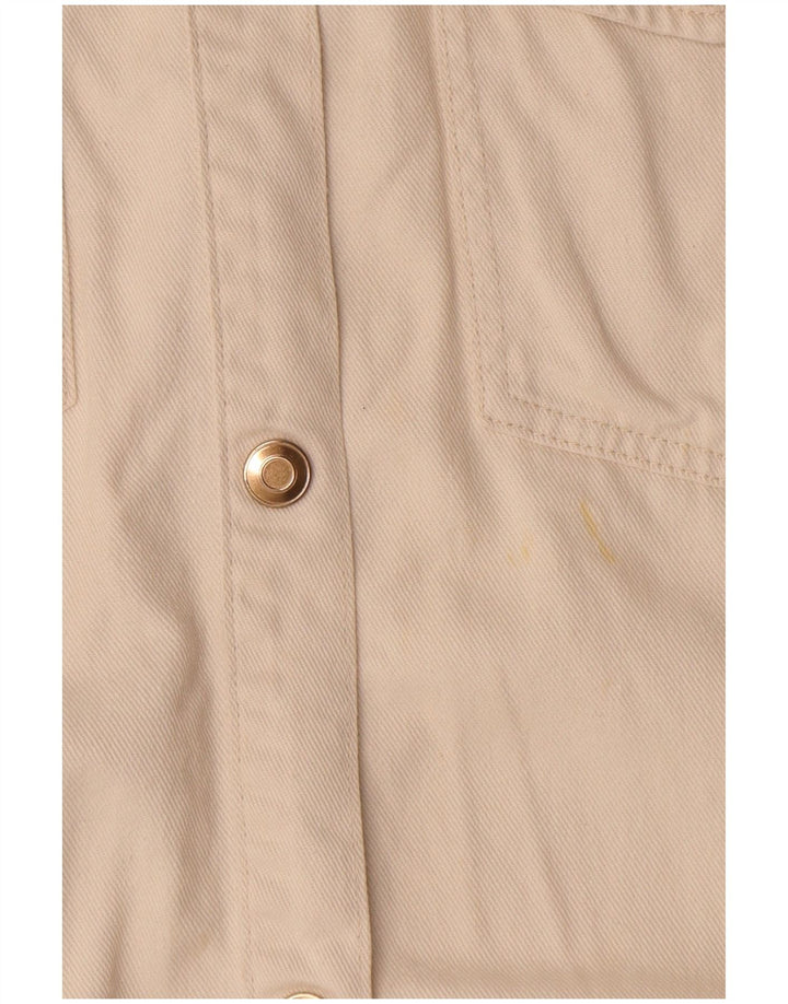 Zara Γυναικείο Bomber Jacket UK 10 Small Off White Βαμβακερό