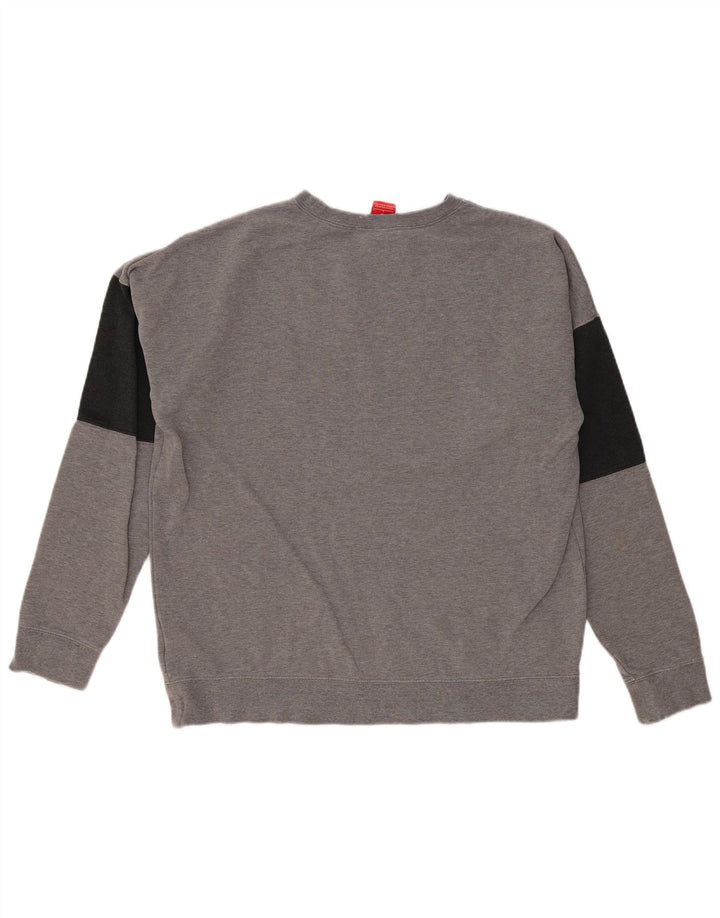 Ανδρικό γραφικό φούτερ Nike Jumper με μεγάλο γκρι χρώμα, βαμβακερό