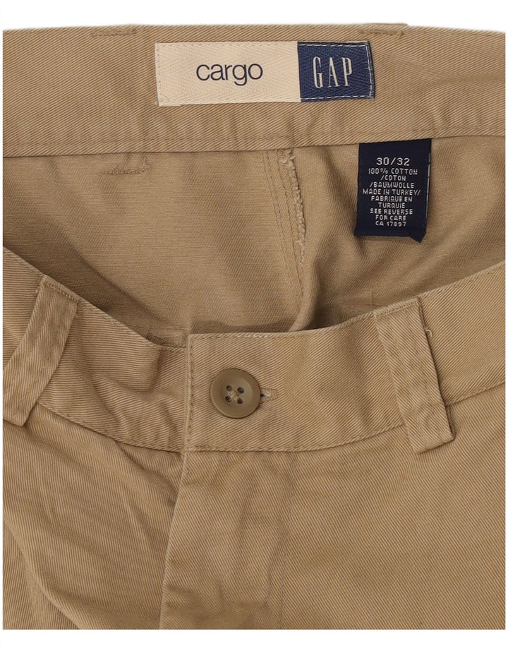 Gap Ανδρικό ίσιο παντελόνι Cargo W30 L32 Μπεζ βαμβακερό
