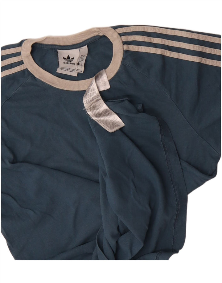 Ανδρικό T-Shirt Adidas Top Small Navy Blue από βαμβάκι