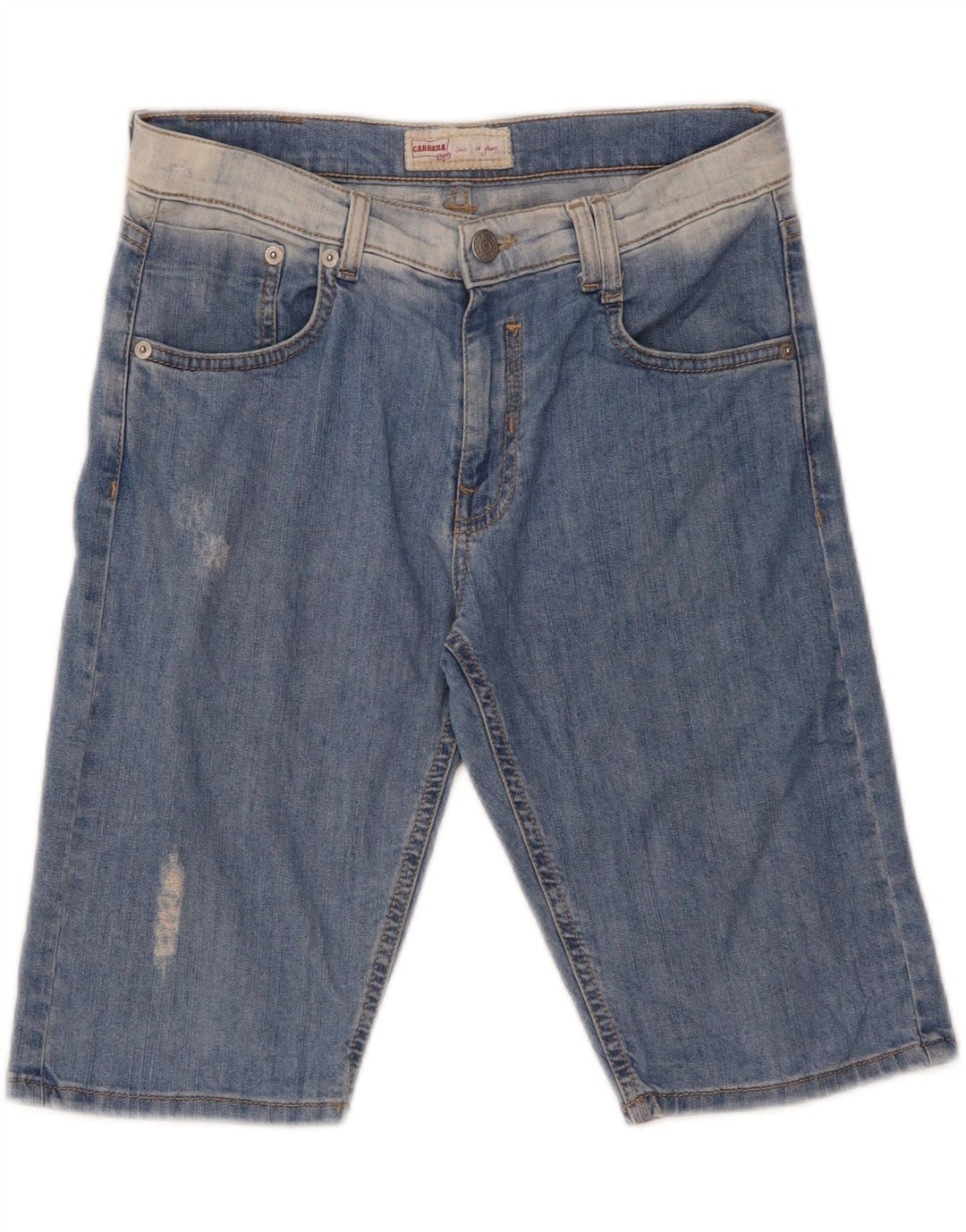 CARRERA Boys Distressed τζιν σορτς 13-14 ετών W30 Μπλε βαμβακερό
