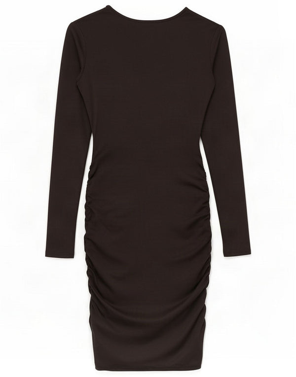 Vintage Γυναικείο Μακρυμάνικο Bodycon Φόρεμα UK 4 XS Μαύρο