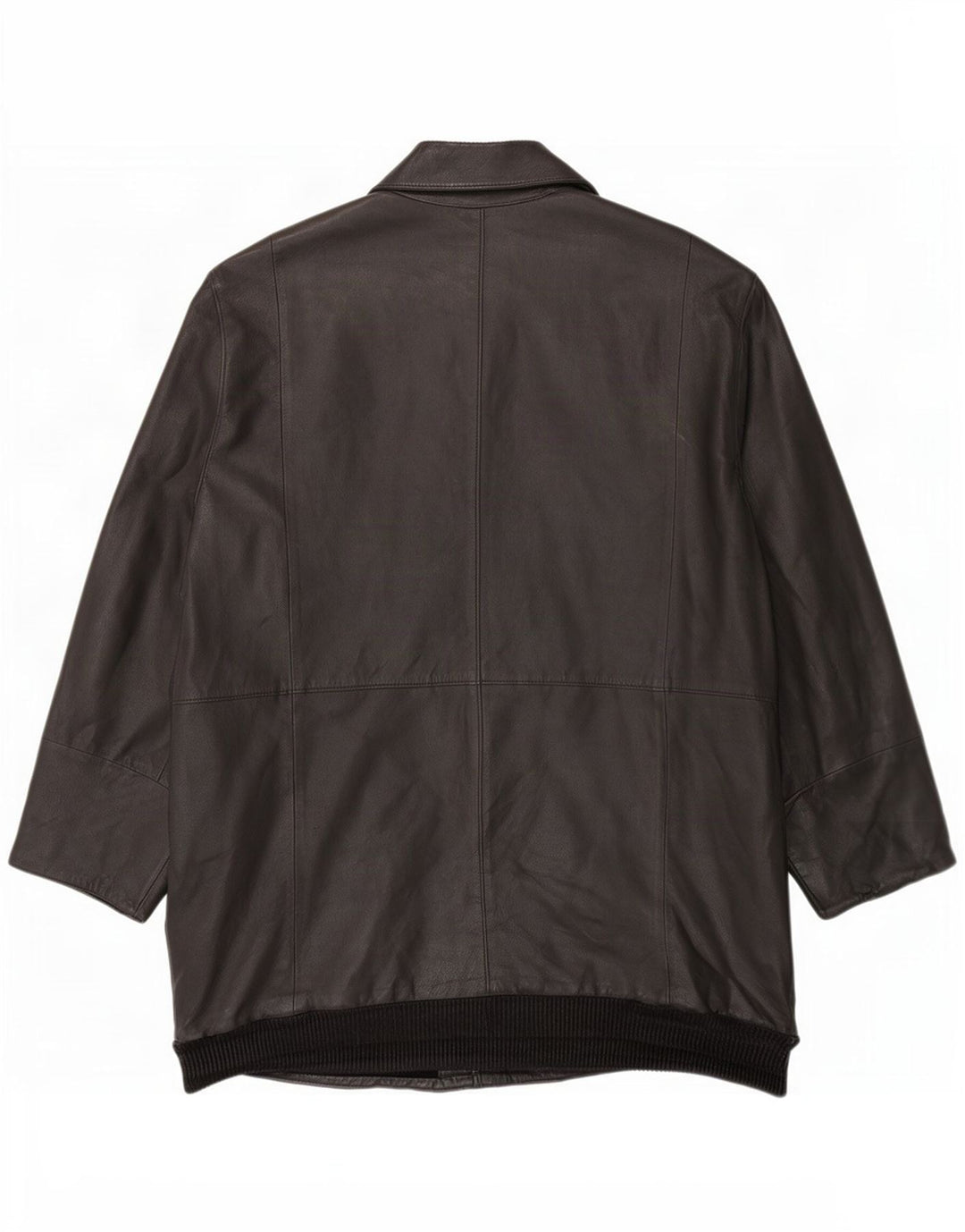 Vintage Ανδρικό Δερμάτινο Παλτό UK 42 XL Μαύρο