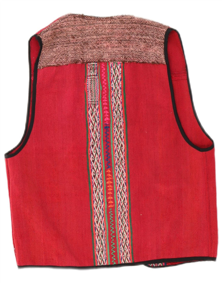 Vintage Γυναικείο Γιλέκο UK 12 Medium Red Geometric