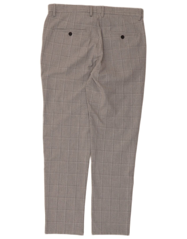 Zara Ανδρικό παντελόνι Chino Slim EU 40 Medium W31 L28 Grey Check