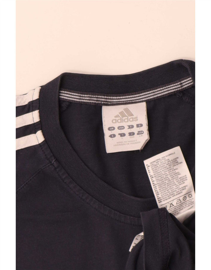 Ανδρικό T-Shirt Adidas Top Large Navy Blue από βαμβάκι