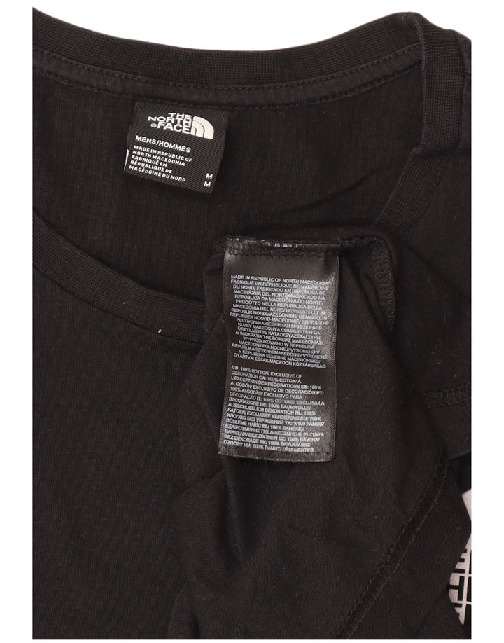 Ανδρικό γραφικό T-Shirt North Face Top Μεσαίο μαύρο βαμβακερό