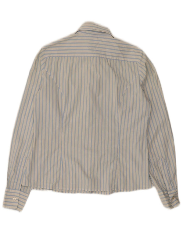 Fay γυναικείο πουκάμισο UK 10 Small Blue Pinstripe βαμβακερό