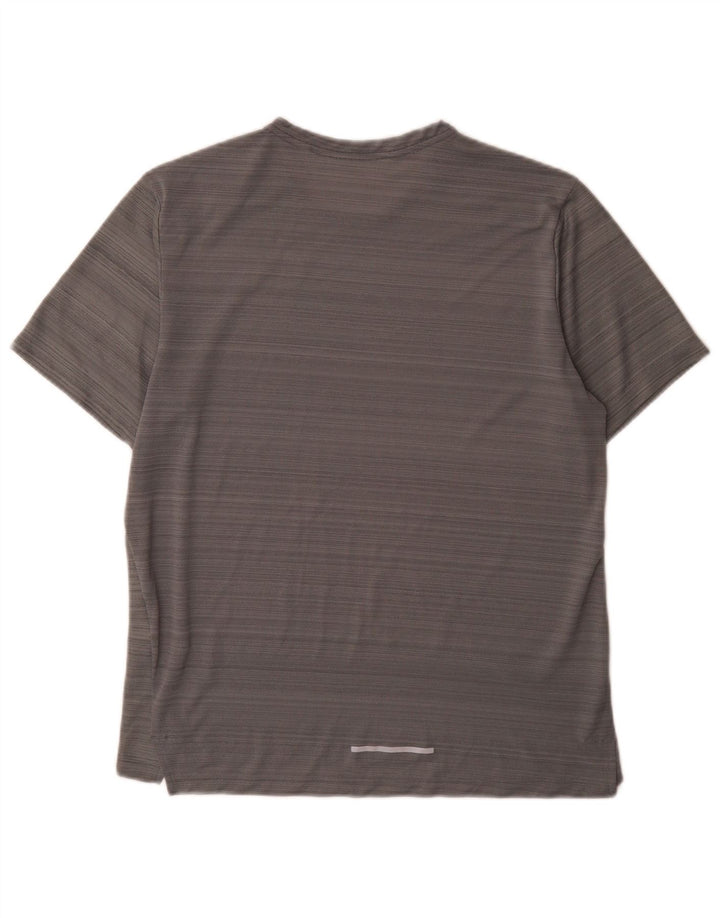 Ανδρικό T-Shirt Nike Dri Fit Τοπ μεσαίου γκρι ριγέ πολυεστέρα