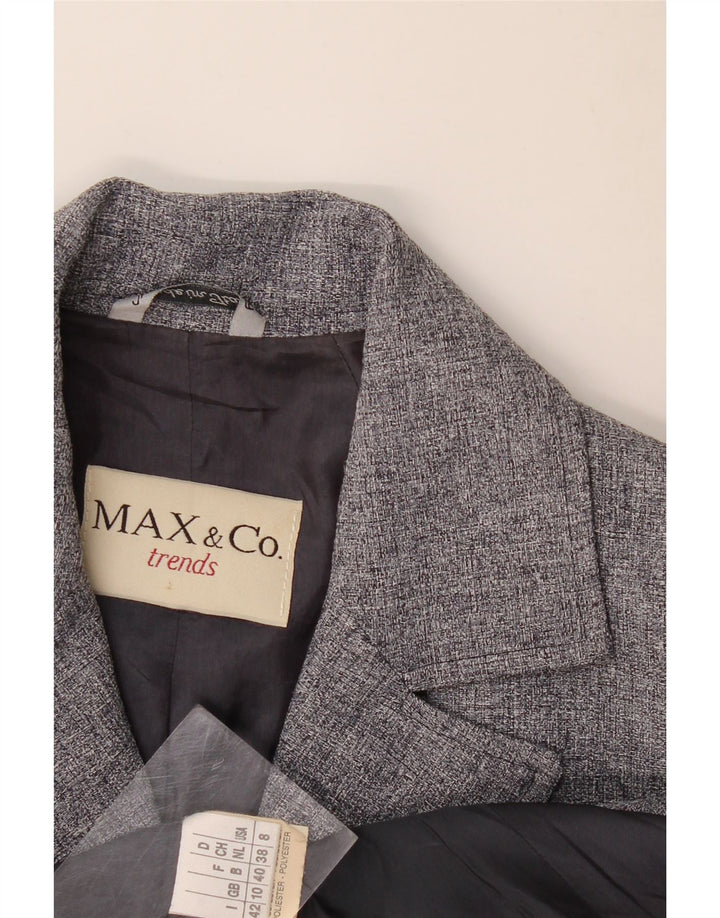 Max & Co. Γυναικείο σακάκι με 4 κουμπιά UK 10 Small Grey Polyester