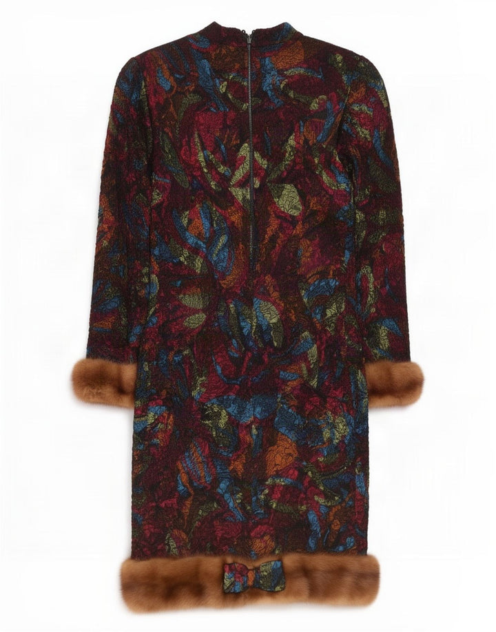 Vintage γυναικείο Abstract Pattern Shift φόρεμα UK 12 Medium πολύχρωμο