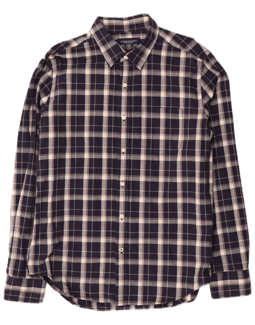 Ανδρικό πουκάμισο American Eagle, μεσαίο ναυτικό, βαμβακερό καρό