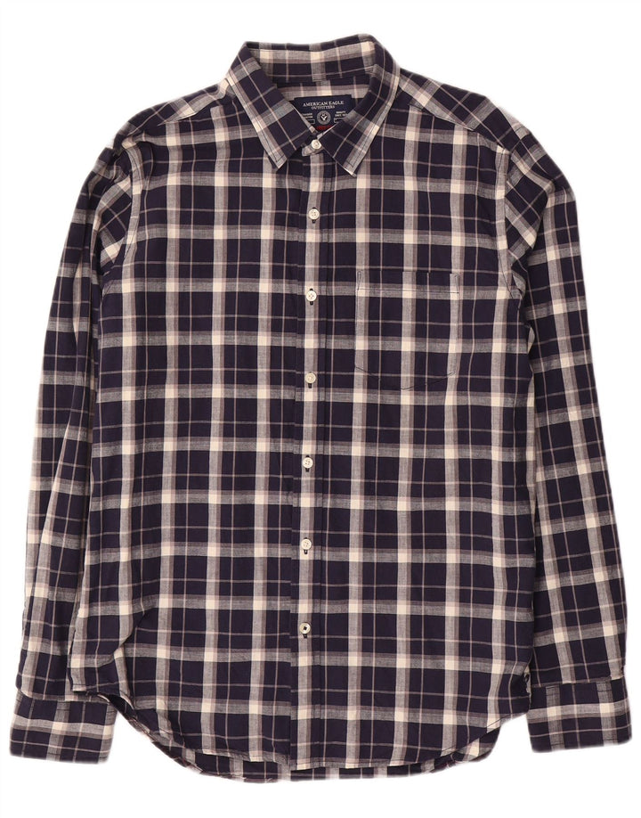 Ανδρικό πουκάμισο American Eagle, μεσαίο ναυτικό, βαμβακερό καρό