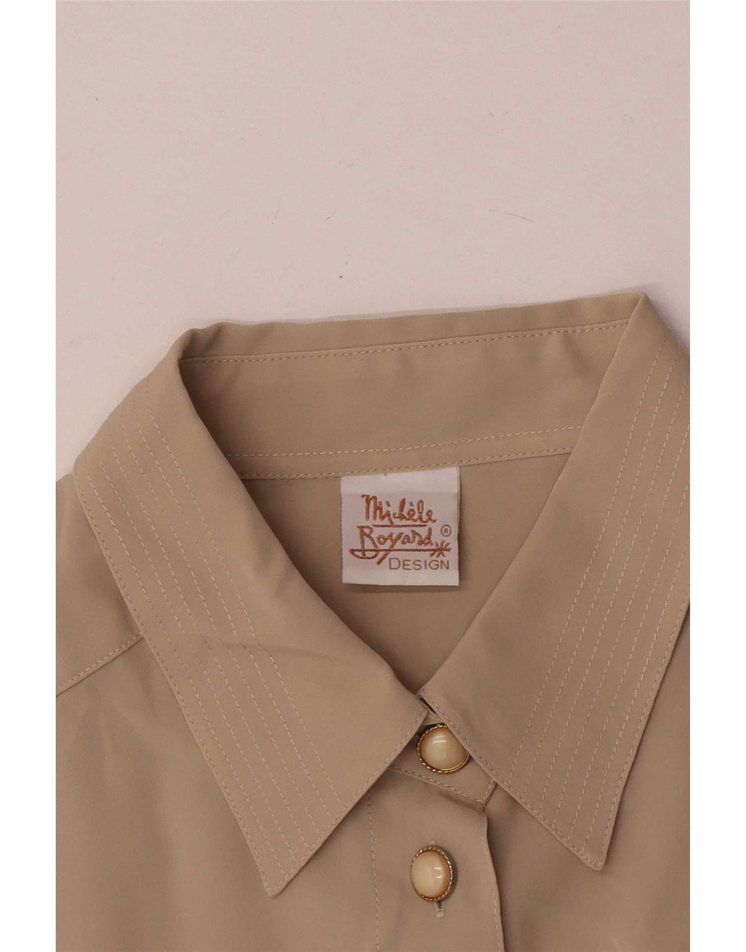 Michele Boyard Γυναικείο πουκάμισο Oversized Μπλούζα IT 42 Medium Khaki Polyester