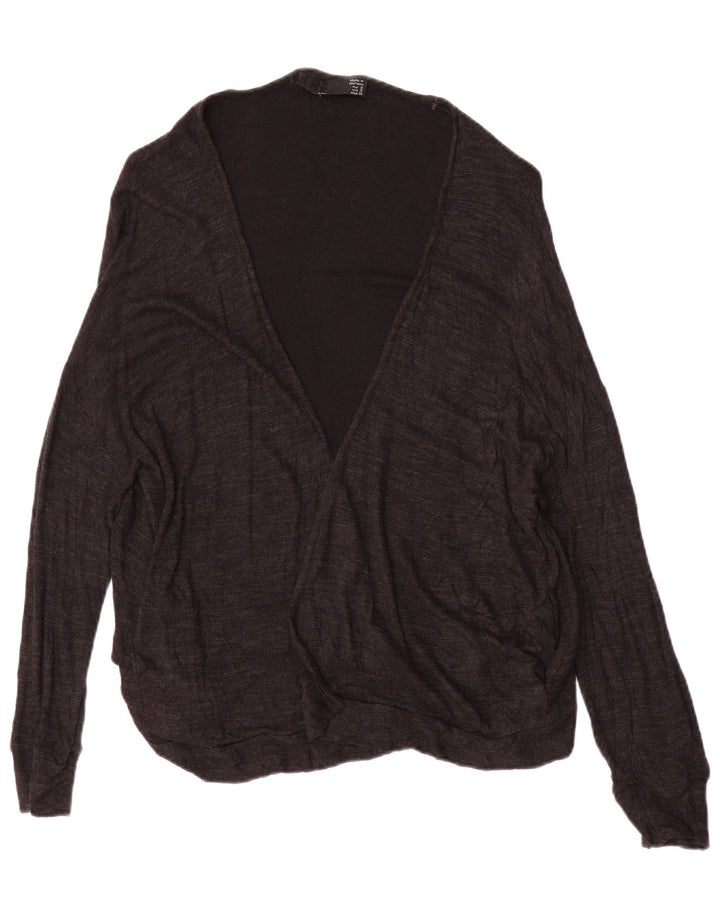 Zara Γυναικείο ανοιχτό πουλόβερ ζακέτα UK 10 Small Grey