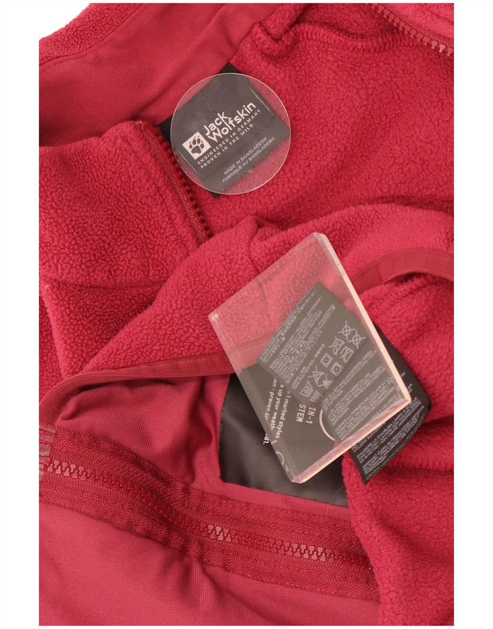 Jack Wolfskin γυναικείο φλις μπουφάν UK 10 Small Pink Polyester