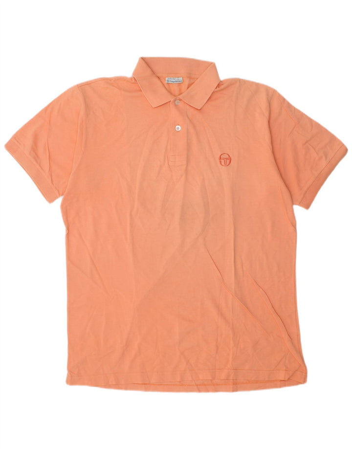 Sergio Tacchini Ανδρικό πουκάμισο Polo μεγάλο πορτοκαλί βαμβακερό