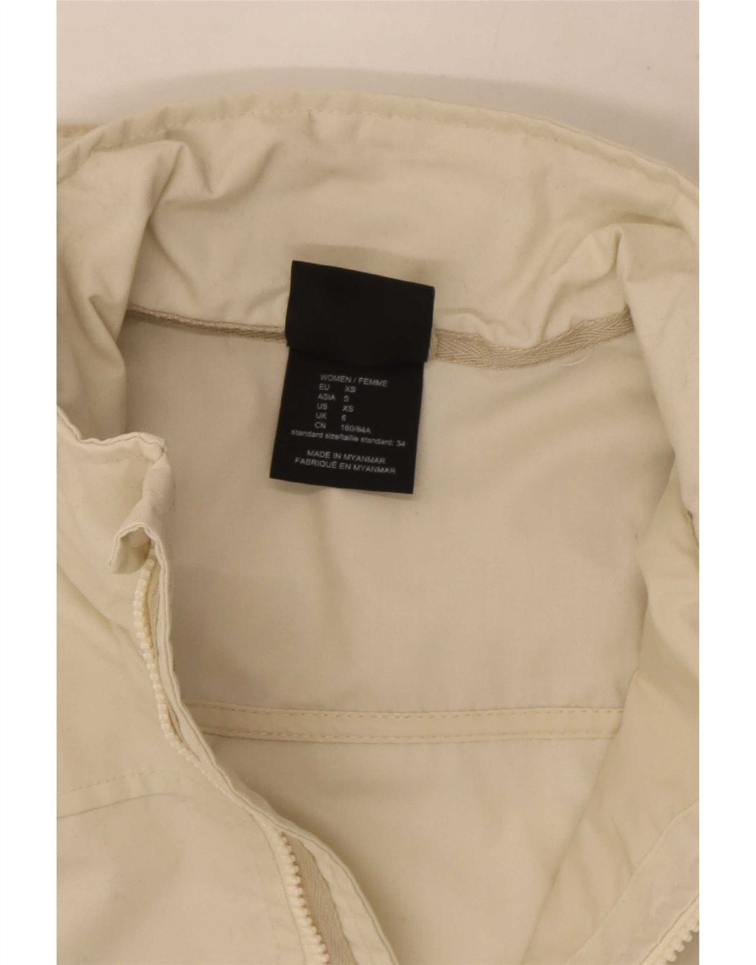 Jack Wolfskin Γυναικείο μπουφάν βροχής με κουκούλα UK 6 XS Off White Polyester