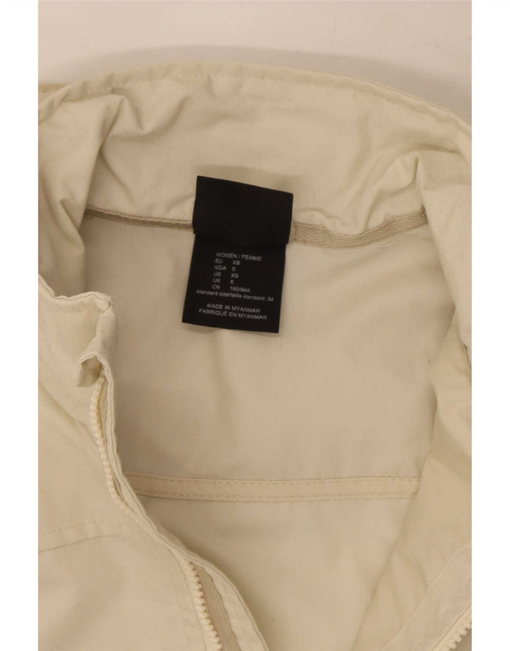 Jack Wolfskin Γυναικείο μπουφάν βροχής με κουκούλα UK 6 XS Off White Polyester