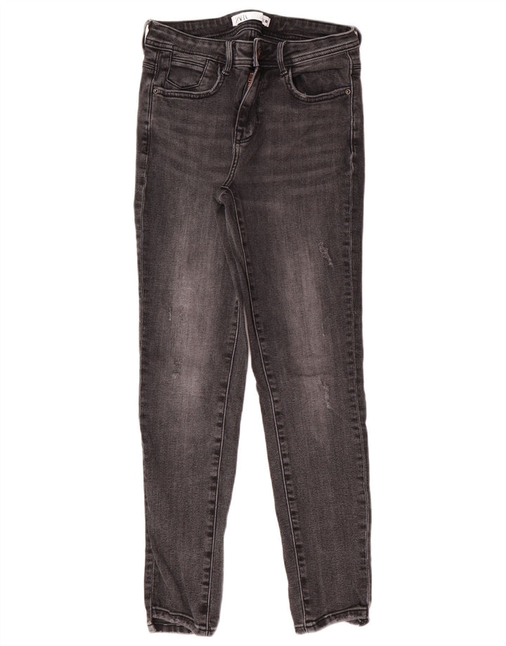 Zara Γυναικεία Skinny Jeans EU 38 Small W28 L27 Gray Cotton Classic