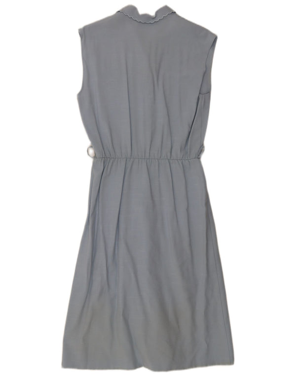 Vintage Γυναικείο Αμάνικο Φόρεμα A-Line IT 44 Medium Blue Viscose