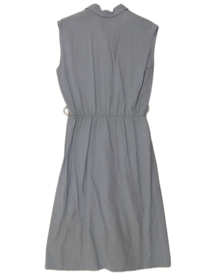 Vintage Γυναικείο Αμάνικο Φόρεμα A-Line IT 44 Medium Blue Viscose