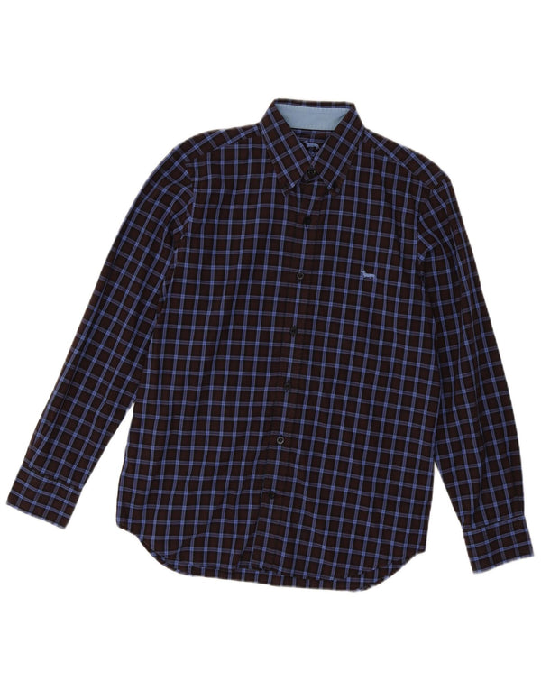 Ανδρικό πουκάμισο Harmont & Blaine Small Navy Blue Check Cotton