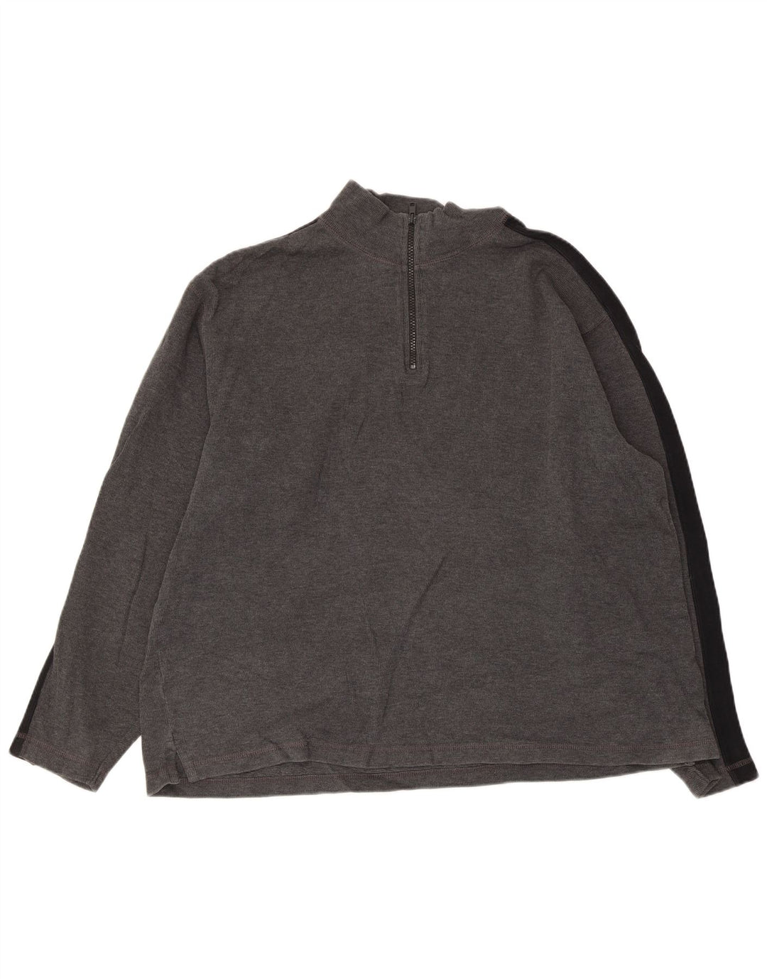 EDDIE BAUER Ανδρικό φούτερ με φερμουάρ πουκάμισο σε μεγάλο γκρι βαμβακερό χρώμα