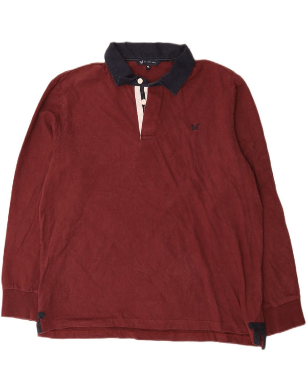 Crew Clothing Ανδρικό μακρυμάνικο μπλουζάκι ράγκμπι πόλο XL μπορντό βαμβακερό