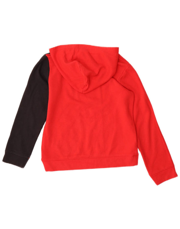 Under Armour Boys Graphic Hoodie Jumper 9-10 Years Medium Red Colourblock