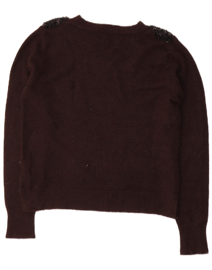 Γυναικείο Oasis Crop Boat Neck Jumper UK 14 Medium Μαύρο Πολυακρυλικό