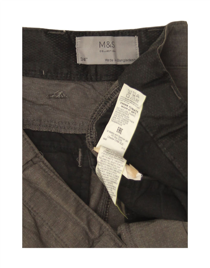 Ανδρικό σορτς Cargo Marks & Spencer W34 Large Grey Polyamide
